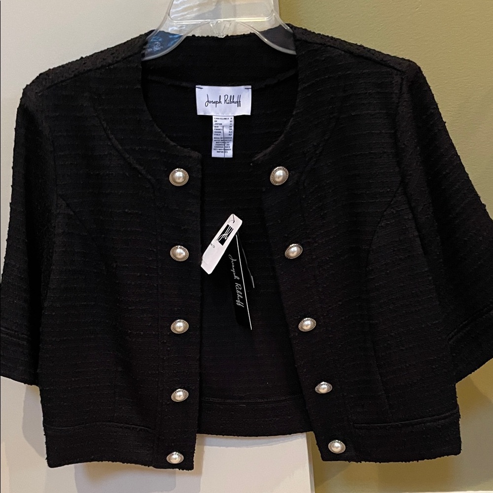 Joseph Ribkoff Black Pearl Button Jacket